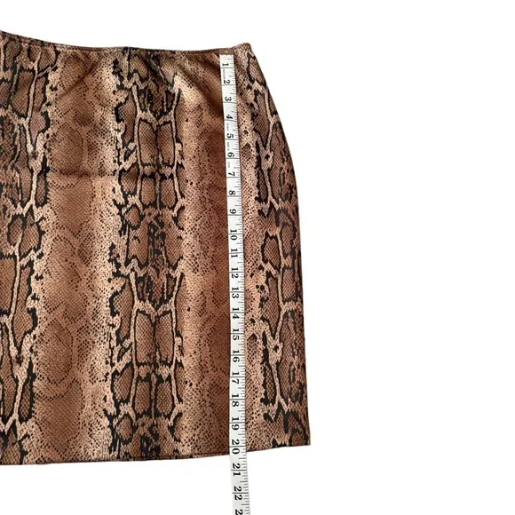 Vintage Gantos Brown Snake Print Pencil Skirt - Picture 5 of 5